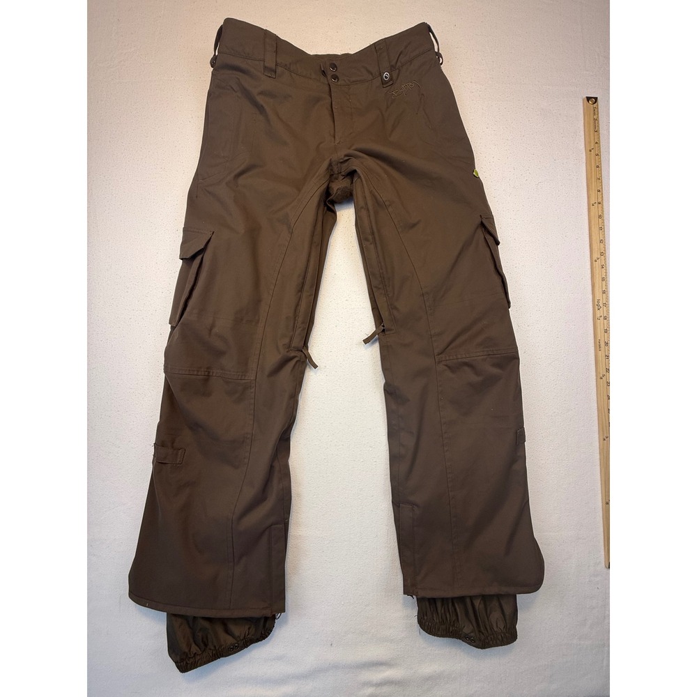 Burton‎ Snowboard Pants Womens M Brown Cargo Winter Ski Trousers Insulated